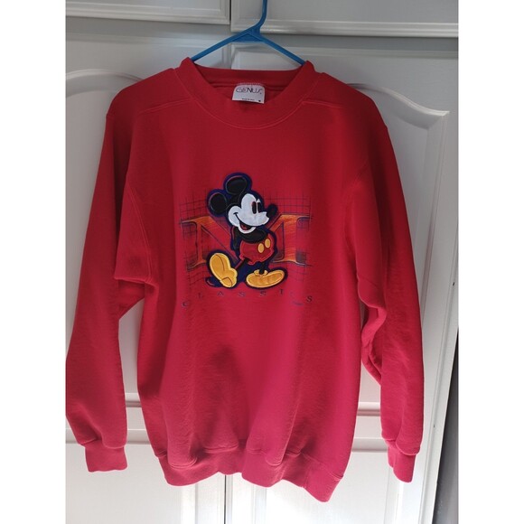 VINTAGE GENUS USA CLASSICS RED MICKEY MOUSE SWEATSHIRT SIZE MED. - Picture 1 of 7